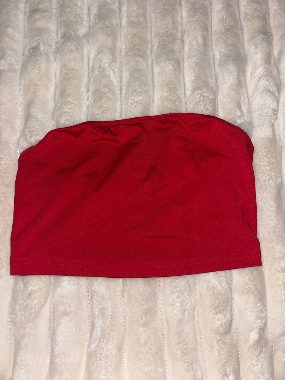 SHEIN Red Strapless Tube Top